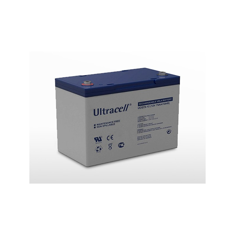 Batterie solaire GEL étanche ULTRACELL 12V / 75Ah (0.9kWh)