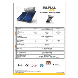 CHAUFFE-EAU SOLAIRE CIRCUIT FERMÉ - BURAL Solar 200L