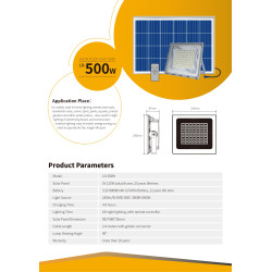 Projecteur solaire 500W