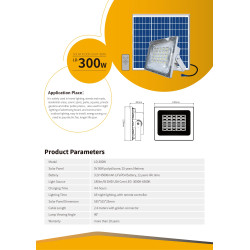 Projecteur solaire 300W