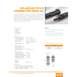 SOLARLOK PV4-S ( MC4 ) CONNECTOR 45A 1500V DC mâle+femelle