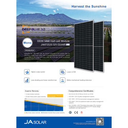 Panneau solaire 550Wc JA Solar Mono PERC