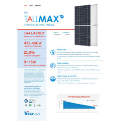 Panneau solaire 445Wc à 455Wc Trina Solar TallMax-M