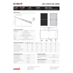Panneau solaire 450Wc Longi-Solar Mono PERC