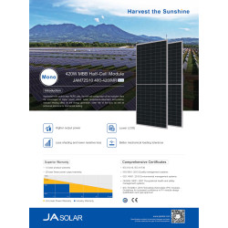 Panneau solaire 400Wc à 415Wc JA Solar Mono PERC