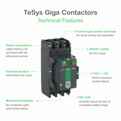Schneider Contacteur TeSys LC1G 150A 440V 3P