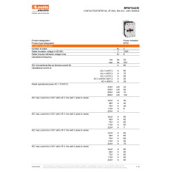 Contacteur, 4P (4NO), AC, bobine 230V 50Hz, LOVATO, de 26A en AC 50A