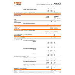 Contacteur, 4P (4NO), AC, bobine 230V 50Hz, LOVATO, de 26A en AC 50A