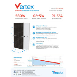 Panneau solaire 570Wc Trina Solar Vertex